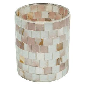 Bougies votives en vrac pour décoration de la maison et de Noël Boîte design avec finition multi-mosaïque Boîte votive en verre - Product Image 4