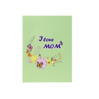 Tarjeta de felicitación de papel hecha a mano 3D Kiricard 'I Love Mom' Tarjeta emergente en vietnamita Nuevo diseño para la artesanía del Día de la madre