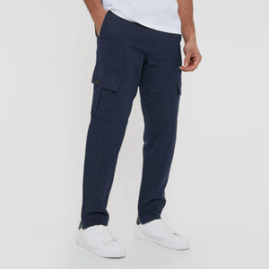 Servicio OEM Pantalones Cargo Casuales para Hombre Color Azul Marino Secado Rápido Algodón Poliéster Cintura Media Ligeros para Actividades al Aire Libre - Product Image 3