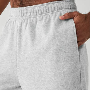 100% pantalones de chándal en blanco de lana de algodón, pantalones de chándal con bolsillo, pantalones de chándal de pierna ancha lavados con ácido personalizados, pantalones lavados para hombre - Product Image 4