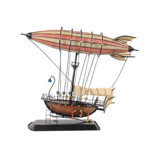 Modelo de dirigible Steampunk ligero para exhibición de mesa para jubilaciones Back School Earth Day Graduaciones Celebraciones de Pascua - Product Image 1