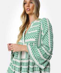 เดรสผ้าทอสำหรับผู้หญิงเดรสมิดิทูนิคแขนยาวมีสไตล์ชุดเดรสนี้เหมาะสำหรับช่วงฤดูร้อนที่ยาวนานและช่วงเย็นที่อบอุ่น - Product Image 4