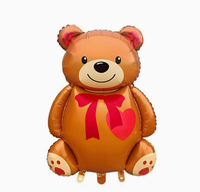 Ballons en Mylar en forme d'ours en peluche, gonflables à l'hélium, pour gâteaux, anniversaires, Saint-Valentin, mariages et décorations de fête - Vente en gros