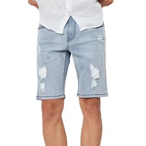 2024 Best Premium Quality 100% Cotton Breathable Solid Pattern Casual Men's Vintage <b>Denim</b> <b>Shorts</b> <b>Elastic</b> <b>Waist</b> Custom Sizes - Product Image 3