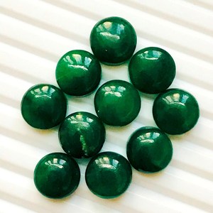 20ชิ้นสีเขียวธรรมชาติ ONYX Cabochon มากขัดรอบหลวมอัญมณีทำ8มิลลิเมตร-30มิลลิเมตร - Product Image 4