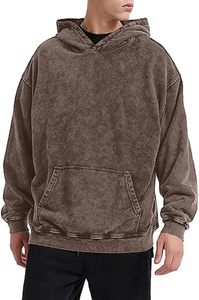 Jersey de algodón pesado con capucha para hombre, diseño de lavado ácido, Sudadera con capucha, jersey de lana cálido - Product Image 5
