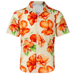 Chemises pour hommes 2025 Collection été Pakistan Made 100% coton chemises hawaïennes pour hommes personnalisé décontracté plage bouton chemises hawaïennes - Product Image 1