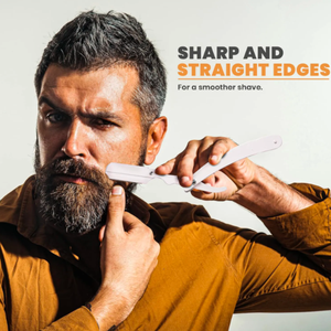 ANAAIF Rasoir professionnel 100% métal blanc à bord droit 100-Pack Lames en acier inoxydable sous forme de poudre pour l'épilation du corps - Product Image 6