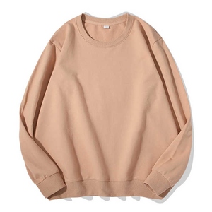 Sweat-shirt décontracté à col rond en coton uni épais d'hiver pour hommes et femmes pull personnalisé de haute qualité pull doux - Product Image 5