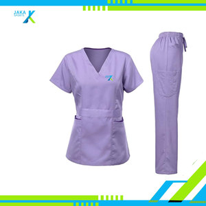 Juego de uniformes médicos para mujer, respetuoso con el medio ambiente, elástico, ultrasuave, uniforme, bolsillo en contraste, Color personalizado, enfermera, Doctor, Hospital - Product Image 4
