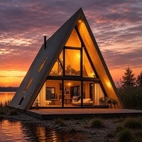 Ensemble de villas 2 chambres complètes sur 2 étages, cabane portative en bois, kit de maison préfabriquée mobile, Colombie, Ohio