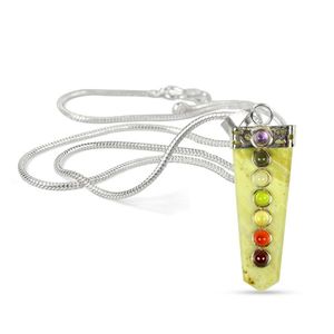 <b>Cheap</b> Price And Super Quality On Soha Agate Natural Stone Serpentine <b>Crystal</b> Chakra Pencil Pendants For Gifts And Jawellery - Product Image 3