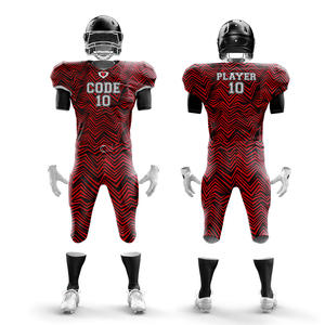 Ensemble de maillots de football américain Logo personnalisé respirant Uniformes à manches courtes pour garçons Plus Size Low Price Name Number on Sale - Product Image 1