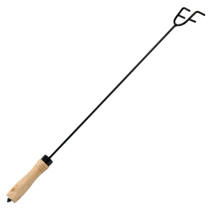 Pique à bois en fer avec pointe crocheteuse, finition noire thermolaquée, pour rangement de bois de chauffage, support à bûches de style classique - Product Image 5