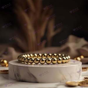 Pulsera de Pirita Dorada con Cuentas de Piedras Preciosas Naturales de 8mm para Sanación Reiki, Equilibrio de Chakras, Crecimiento Empresarial, Pulseras de Cristal - Product Image 3