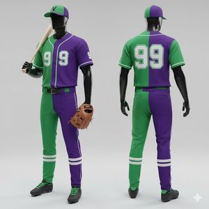 ชุดยูนิฟอร์มเบสบอลพิมพ์ลายตามสั่ง พร้อมชื่อ หมายเลข โลโก้ทีม ผลิตจากโพลีเอสเตอร์ 100% แห้งเร็ว ระบายอากาศได้ดี เหมาะสำหรับการฝึกซ้อม - Product Image 5