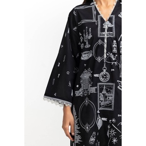 Ensemble chemise brodée et pantalon imprimé laqué IUSTTS-322 - Product Image 2