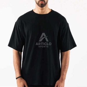 Fabricant de gros T-shirt uni T-shirt en coton épais pour homme T-shirt graphique personnalisé surdimensionné T-shirt à impression bouffante 3D pour hommes - Product Image 2