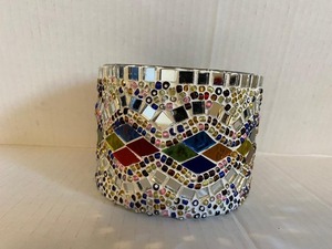 Top Selling <b>Flower</b> Shape Beeswax <b>Mirror</b> Mosaic Candle Votive for Christmas Home Wedding Tabletop Decor Customized Highly Scented - Product Image 3