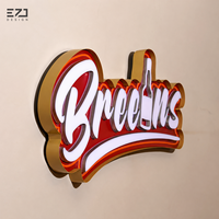 Letrero Comercial LED 3D Personalizado EZD con Borde Metálico, Letras Iluminadas para Tiendas, Edificios, Oficinas, Logotipos de Pared, Publicidad