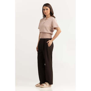 Camisa Casual Sencilla de Corte Holgado para Mujer, Ligera, Transpirable, 100% Poliéster, Tejido de Punto Suave, para Uso Diario en Verano, OEM ODM - Product Image 3