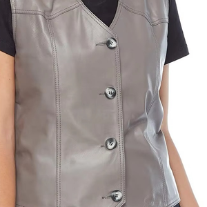 Chaleco de Cuero para Motociclista para Mujer, Precio Económico, Superventas, Fabricado en Pakistán, Nuevo Diseño - Product Image 6