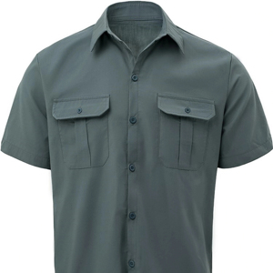 เสื้อเชิ้ตแขนสั้นของผู้ชายเสื้อระบายอากาศได้ดีดีไซน์แบบลำลองผ้าฝ้าย100% สินค้าพรีเมี่ยม - Product Image 1