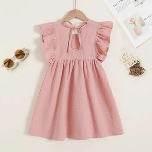 ชุดเดรสผ้าลินินปักทำด้วยมือสำหรับเด็กผู้หญิงสไตล์ลำลองสำหรับวันเกิดครั้งแรกของเด็กวัยหัดเดินผลิตในเวียดนาม - Product Image 3