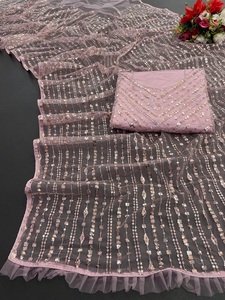 Bollywood indien meilleure vente papillon Mono Net superbe fantaisie vêtements ethniques Saree à la mode exportation dernière tenue de mariée exclusive - Product Image 2