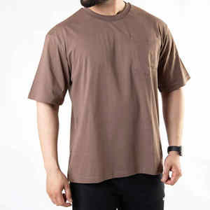 T-shirts surdimensionnés de qualité supérieure pour homme, fabriqués par un fabricant professionnel, vente chaude, streetwear uni, motif de logo solide - Product Image 5