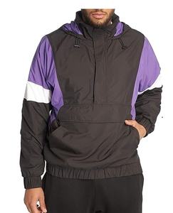 Chaqueta Cortavientos de Dos Piezas Personalizada de Alta Calidad para Hombre, Chaqueta Cortavientos de Lona con Cuello Alto y Capucha, Estilo Urbano, Otoño - Product Image 6