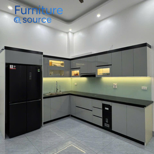 ตู้ครัวดีไซน์เนอร์ทันสมัยพร้อมโซลูชันการจัดเก็บที่มีประสิทธิภาพสำหรับบ้านอพาร์ทเมนต์และห้องครัวในโรงแรมที่ผลิตในโรงงานเวียดนาม - Product Image 1