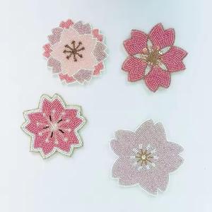 High Quality Handmade Beaded Leaf Coaster Tea Coasters As <b>Mat</b>/Pad for Coffee <b>Bar</b> & Dining Table Decoration - Product Image 2