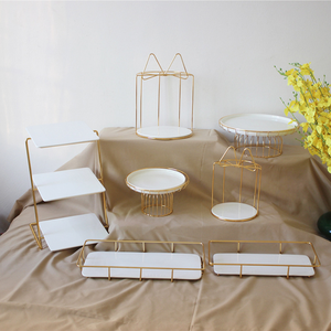 Soporte de pastelería de Color dorado y blanco más vendido para bodas, fiestas, eventos, decoración de cumpleaños - Product Image 2