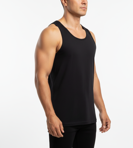 Refined Comfort <b>Black</b> Cotton <b>Vest</b> for Men Featuring Sleeveless Design Breathable Fabric Stretch Fit Ideal for Everyday Wear - Product Image 5