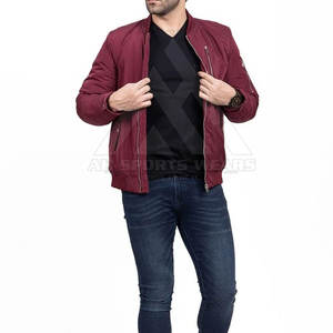 Chaquetas de bombardero de moda de invierno para hombre, chaquetas universitarias de béisbol de satén para hombre, ropa de abrigo ligera con cremallera completa - Product Image 6