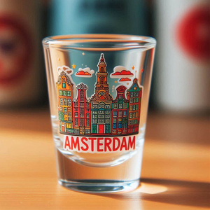 Logotipo personalizado PAÍSES BAJOS LANDMARKS shotglass Holland <span class=keywords><strong>Amsterdam</strong></span> souvenir shot glass - Product Image 1