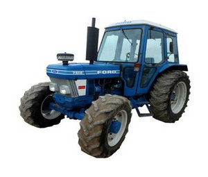 Tracteur agricole d'occasion le plus vendu Ford 7610 4x4 70 CV avec cabine fermée, transmission par engrenages, vert, haute productivité pour travaux de champ - Product Image 2