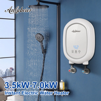 Chauffe-eau instantané électrique sans réservoir 220V 5500W pour cuisine et maison, utilisation sous comptoir, petit modèle, pour douche (Geyser)