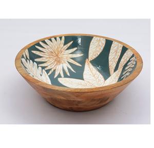 Cuenco de madera de mango de tamaño personalizado, plato de ensalada 7 más vendido hecho a mano en la India - Product Image 2