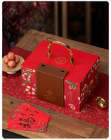 Boîte cadeau de luxe haut de gamme personnalisée avec poignée, design en relief de tulipe, carton écologique pour mariage, Saint-Valentin - Magnétique