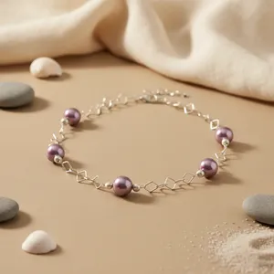 Collier en perles et argent pour femmes, bijoux élégants, idée cadeau - Product Image 2