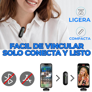 Microfono Lavalier Wireless Tipo C per Registrazione Audio a Mani Libere - Product Image 4