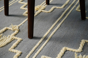 Luxury Modern Handmade <b>Boho</b> Wool <b>Rug</b> Premium Quality Woollen Carpet Plush Handwoven Tribal Inspirations Washable for Home Use - Product Image 2