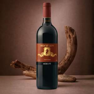 Vino Tinto Red Lion Merlot, 100% Merlot, 13.13.5% ABV, Vino Tinto Español, 750 ml - Product Image 2