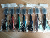 Brosse de nettoyage de clubs de golf double face personnalisée avec ligne rétractable, poils en PP et en acier pour clubs de golf