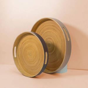 Plateau de service pour aliments et boissons de restaurant service de repas durable plateaux enroulés en fibre de bambou de haute qualité - Product Image 2