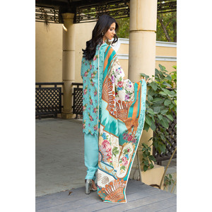 Conjunto de 3 Piezas de Salwar Kameez para Mujer, Estampado Digital, Algodón Khaddar y Tela Lawn, Estilo Casual Étnico Indio, Corte Regular SD-52165 - Product Image 3