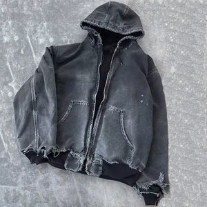 Qualité supérieure Nouveau design Meilleure vente Hommes Acid Wash Hoodies Bas quantité minimale de commande Vente en gros Hommes Acid Wash Hoodies à vendre AWH-0042C - Product Image 4