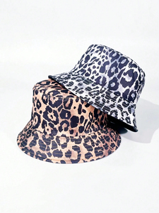 Nouveau été extérieur seau chapeau mignon papillon et imprimé léopard réversible entièrement personnalisé Logo bas prix" - Product Image 5